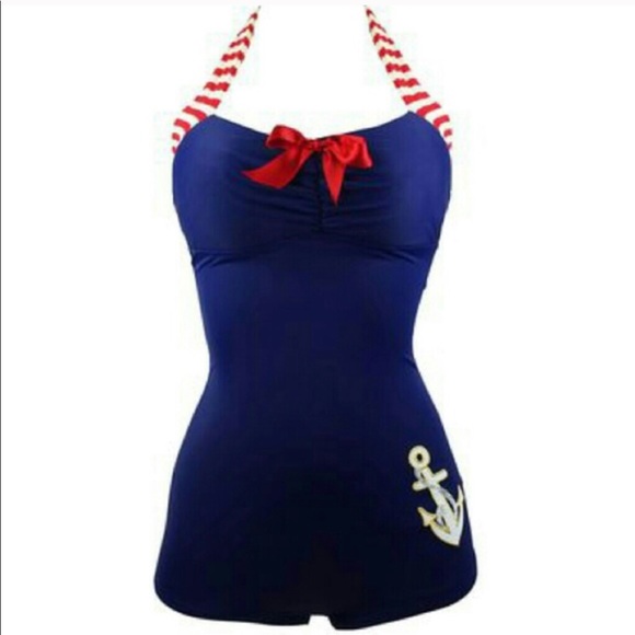 ❌❌❌❌NWOT Cocoship Retro Style Swimsuit - Picture 1 of 2